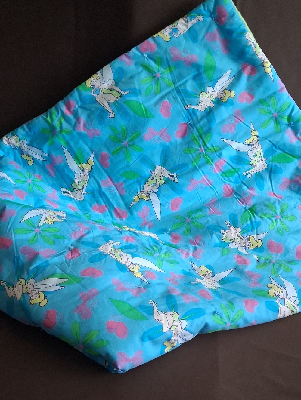 Tinker Bell Blue Floral Fairy Print Comforter Panel